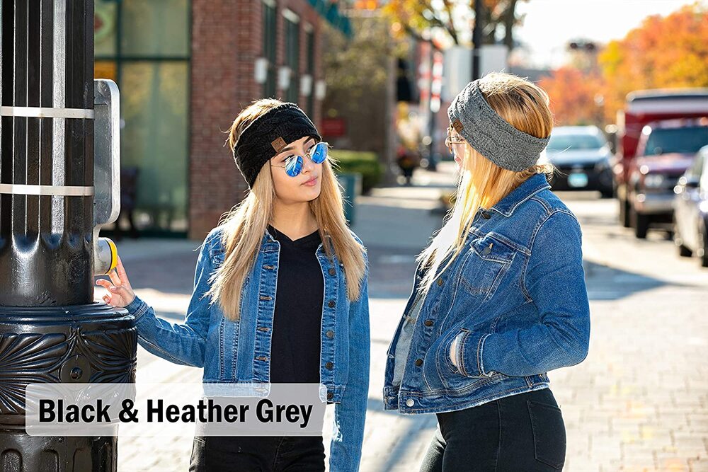 Women's Headwrap Warm Knit Winter Ear Warmer Headband- Black NWT